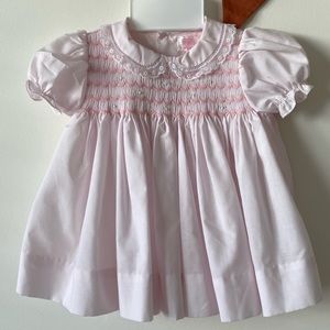 Petit Ami Hand Embroidered Smock Dress